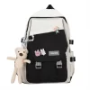 Simple Waterproof Book Bag Nylon Large Capacity Backpack School Bag Students
